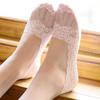 Cherry Blossom Lace-Trim Invisible Non-Slip Boat Socks - Breathable No-Show Summer Footwear