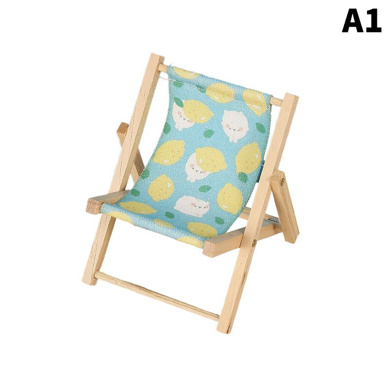 

Милый держатель для мобильного телефона в виде пляжного стула, миниатюрная модель деревянного пляжного стула, складной держатель для телефона, реквизит для фотографии, декор для миниатюрной сцены