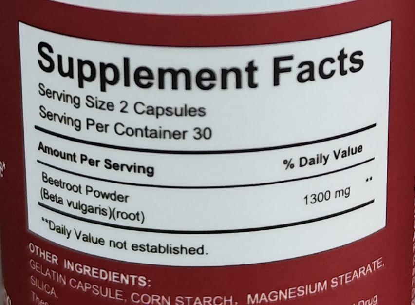 Racine de Betterave, 1300mg, Soutien Énergie & Circulation, 60 Comprimés, 1 PIÈCE
