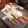 Huge 19.7/35.4/51.2in White Goose Plush Sleeping Toy Cushion For Kids