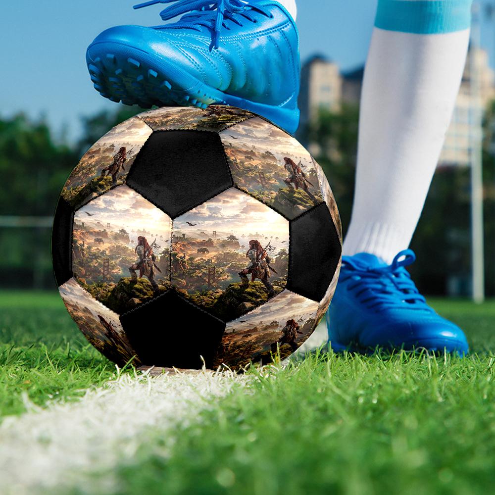 Horizon Theme Size 5 Soccer Ball, Suitable for Both Indoor and Outdoor Matches, a Gift Suitable for Everyone.