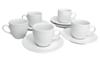 Hotel-style Coffee Cup and Saucer Set (5 Pieces), Basic White, Mino Ware, for Commercial Use