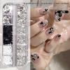 3D Floral Polka Dot Nail Glitter Sequins 1 Box 6/12 Grids Spliced Design for Professional Manicure Salon