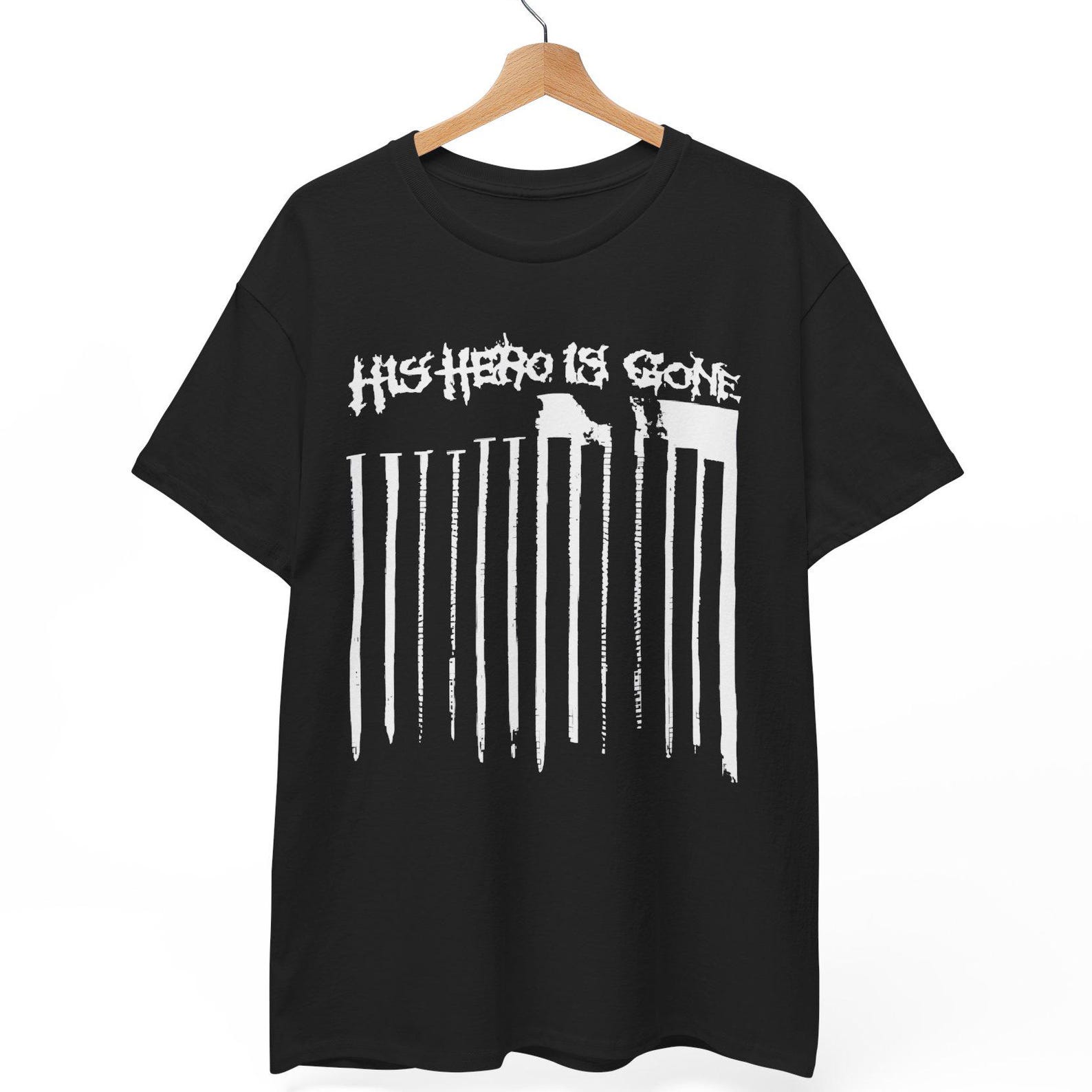 His Hero Is Gone T-Shirt: Hardcore Crust Punk Band Tee 3XL