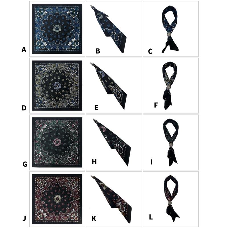 Bandana Classique Motif Cachemire Occidental Foulard de Tête pour le Sport et l'Activité de Plein Air Accessoire Hiphop