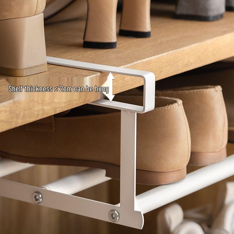 Retractable Layered Shoe Rack - Household Folding Storage for Hallway