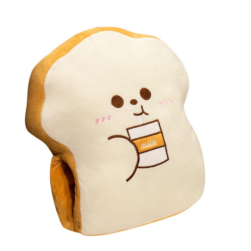 Soft Toast Bread Plush Stuffed Toy Doll Pillow Warm Blanket Sofa Bed Decor Cushion Cute Baby Kid Girlfriend Sleeping Gift