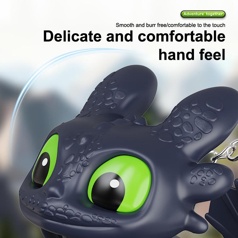 Jak vycvičit draka Bezzubku Klíčenka Kreslený Kawaii Svítící Panenka Přívěsek Dekorace Tašky Doplňky Kreativní Dárek k Narozeninám