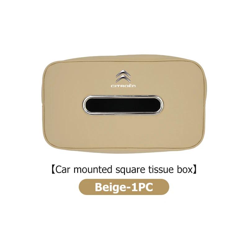 

Car Leather Tissue Box Seat Back Armrest Hanging Storage Bag For Citroen C4 C3 C5 C1 C2 C6 VTS C4L DS3 DS4 DS5 Grand Berlingo