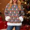 Women's Casual Fashion Christmas Retro Print Long-Sleeve Sweatshirt