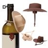 Cowboy Hat Wine Stoppers Silicone Bottle Toppers Air-Tight Seal Reusable Wine Corks Fits Standard Champagne Bottles