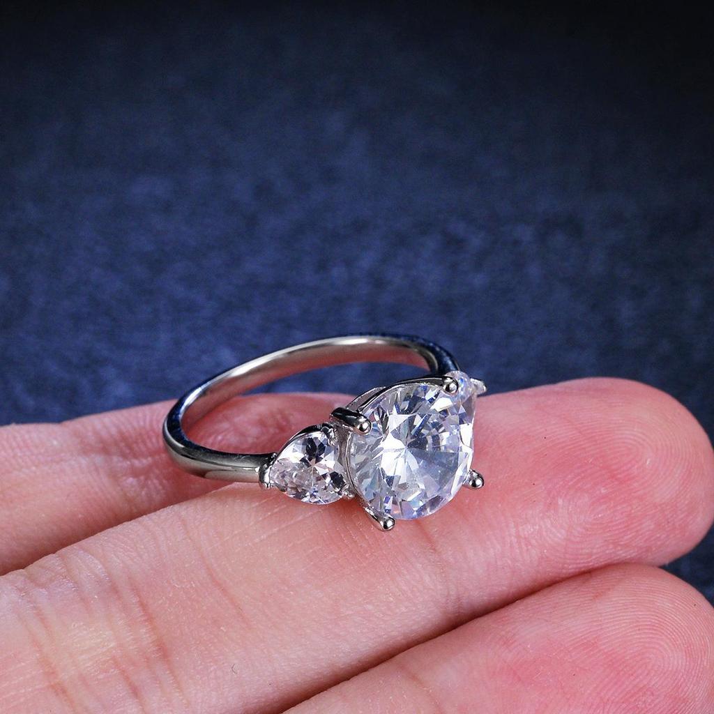 9mm S925 Sterling Silver 3 Carat Moissanite Wedding Ring D VVS1 Exquisite Luxury Fine Jewelry For Women