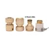 Universal Brass Water Hose Couplers 4Pcs Set Quick Connects Leakproof Fittings For Various Pipe Diameters