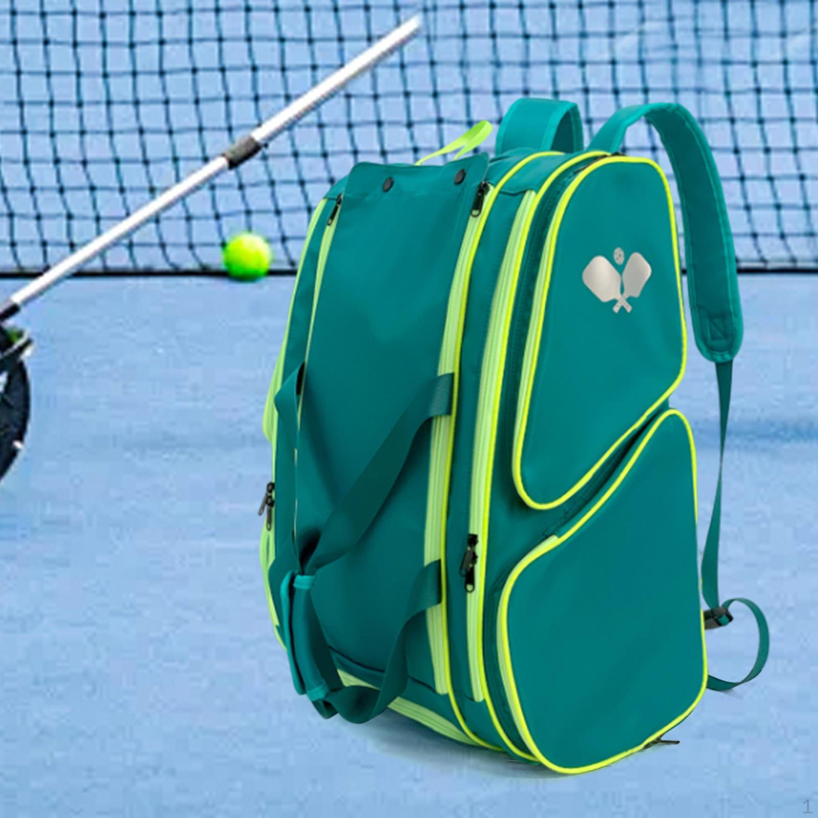 

Сумка для бадминтона Рюкзак для пиклбола Чехол для переноски для игроков green