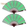 2 Pcs LED Lighted Dance Fans Foldable Handheld Rave Fans Light-up Folding Fans for Stage Performance Birthday Party Wedding