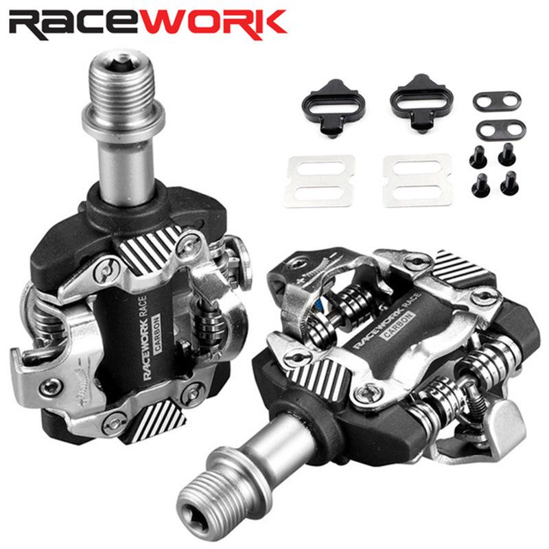 

RACEWORK M8100 Ultralight Clipless Mountain Bike SPD Pedals with Self-Locking DU Bearings серебряный