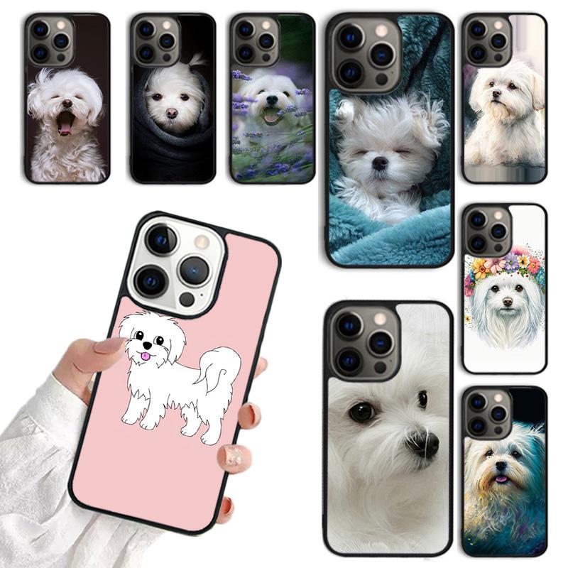 Cartoon Maltese Dog Phone Case For iPhone 17 Air 15 16 16e 11 12 13 14 Pro Max Cover For iPhone 17 Air Max Plus coque Fundas