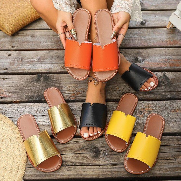 Summer Slippers Women Flat Luxury Outdoor Beach Flip Flops Female Sandals Trend Brand Design Slides Shoes Woman 2025 Big Size 43