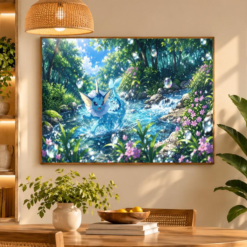 5D Diamond Painting Vaporeon DIY Full Drill Diamond Art Kit Home Decoration