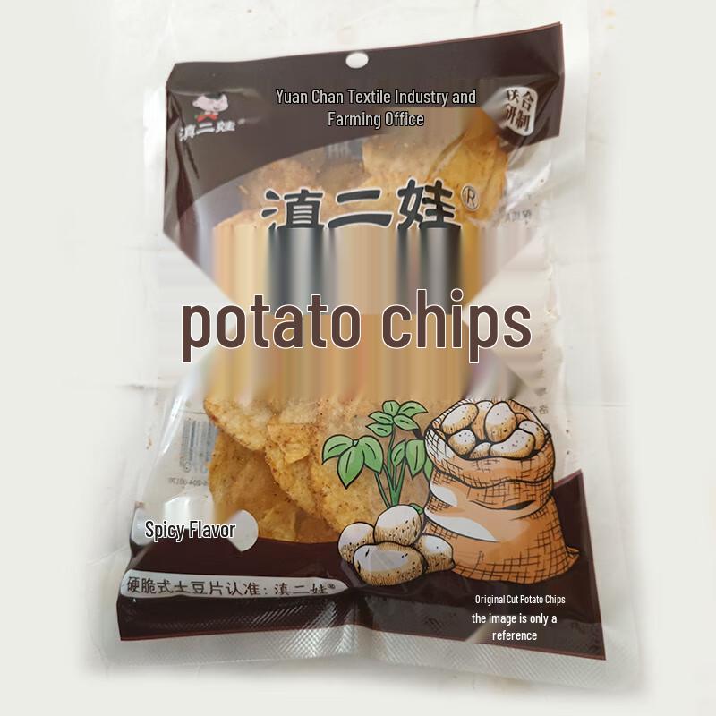 Dian Er Wa Original Cut Potato Slices, Spicy (20 Bags)
