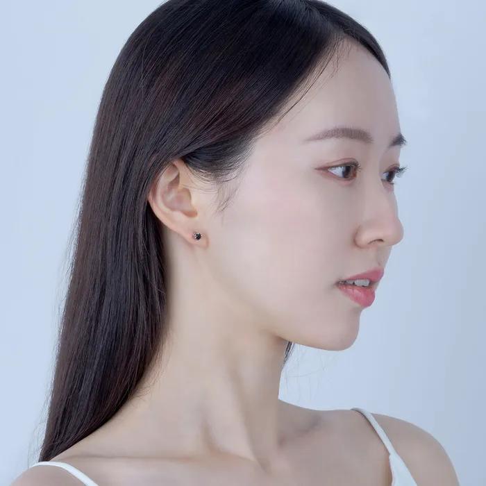 Basic Black Cubic Earring [Basic Black Cubic Earrings_2color]