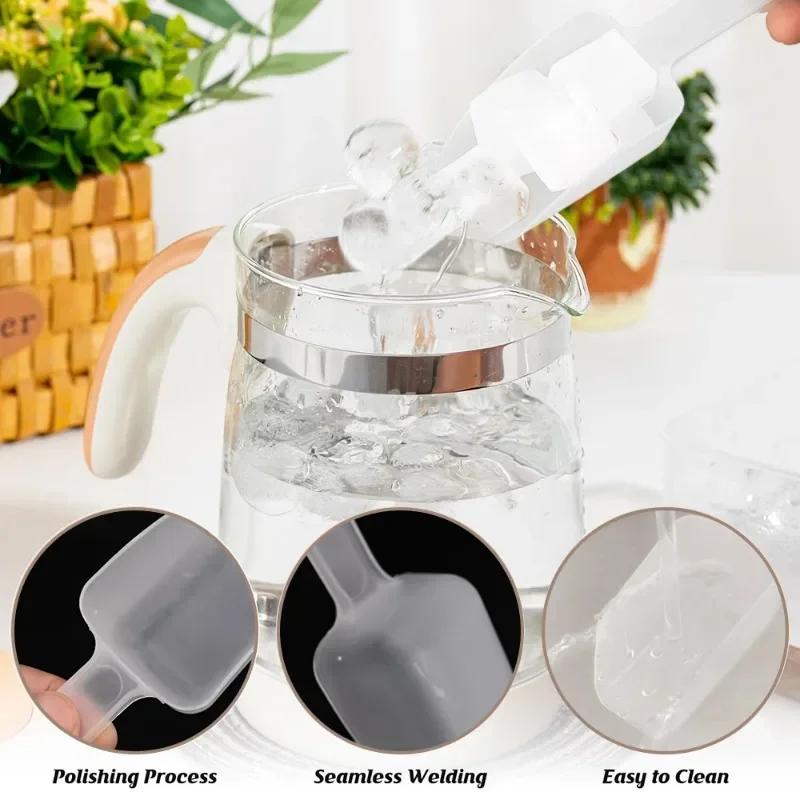 Plastic Ice Scoops Mini Transparant Ice Shovel Kitchen Tools & Gadgets Party Bar Buffet for Candy Dessert Grain Dry Goods Shovel