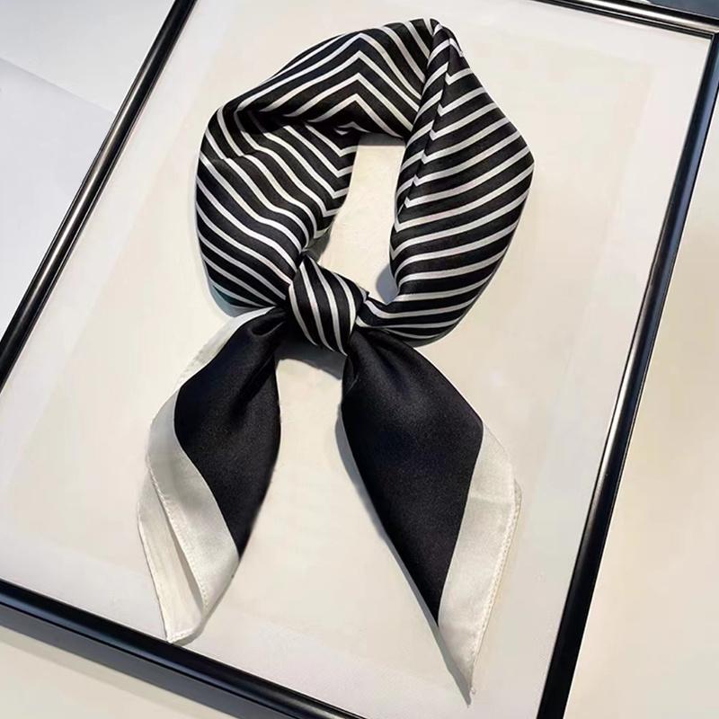 Fashionable Imitation Silk Scarf Set With Retro Waistcoat And Stylish Square Scarf Ideal For Neck Protection