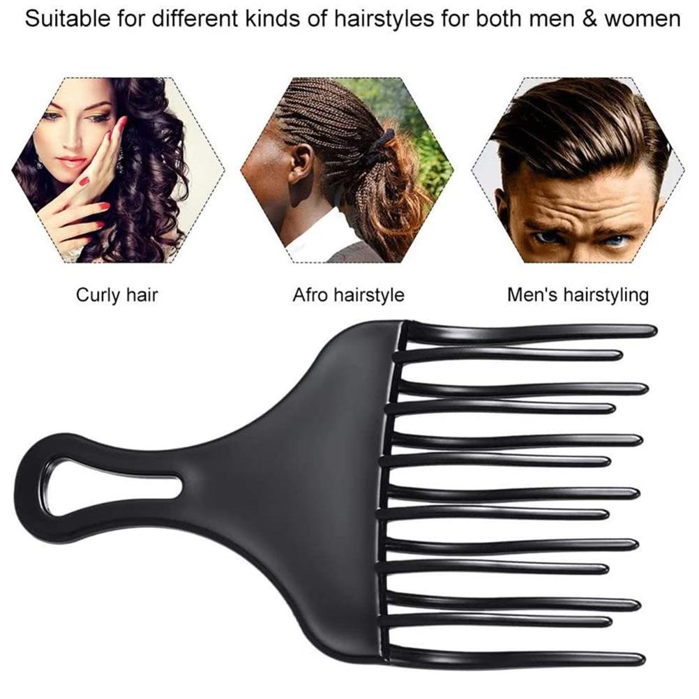 Plastic Wide Hair Pick Comb Hair Pick Comb Afro Hair Comb Hairdressing Styling Tool