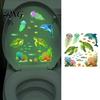 Cozy Night Glowing Wall Decor Ocean Themed Glow In The Dark Toilet Seat Stickers, Waterproof PVC Marine Life Decals for Creative Bathroom Renovation