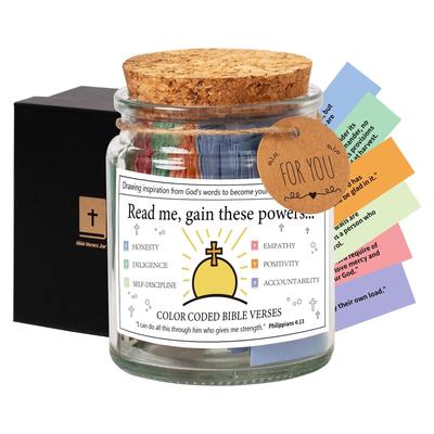 Bibelverse-Glas für Emotionen und Gefühle mit ausmalbaren Bibelversen Gottes Ermutigung Christliches Geschenk für Frauen und Männer