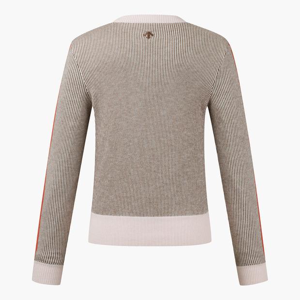 DESCENTE GOLF Women'S Two-Tone Ribbed Windproof Knit