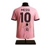Miami Messi #10 Número Estampa de Desenho Camiseta de Futebol Camiseta Confortável Respirável Verão Estilo Esportivo Roupa Família Crianças Camisetas
