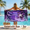 Custom Text Beach Towel, Soft Absorbent Swimming Multi-use TowelKuromi