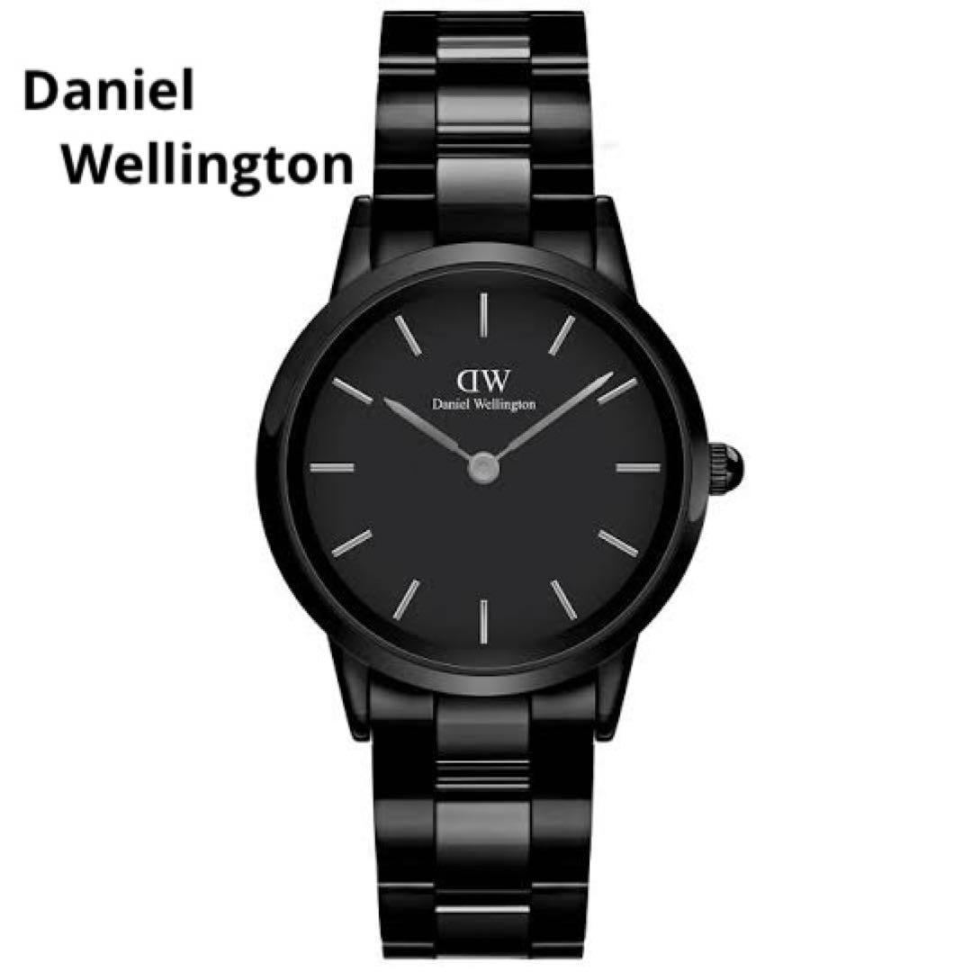 Подержанные кварцевые часы Daniel Wellington Мужские Черная керамика