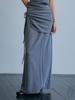 Baegsi Layered Smock Skirt, Charcoal