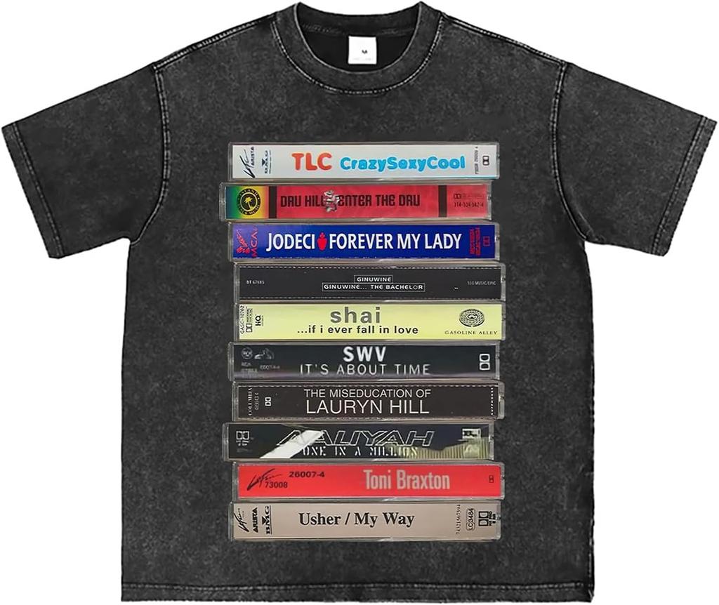 Vintage 90s R&B Cassette Tape T-Shirt Music Graphic Unisex Tee