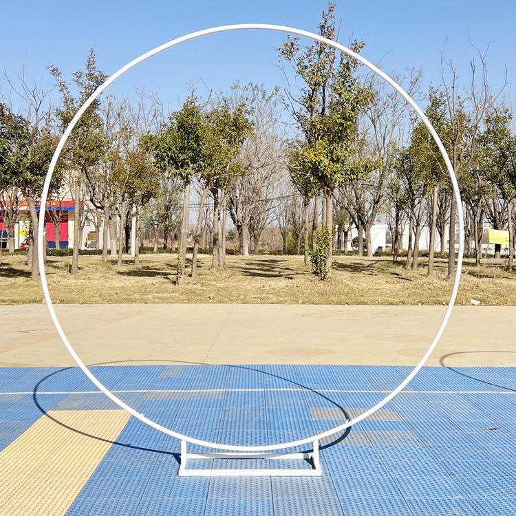 Gold Wedding Balloon Arch Stand with Round Square Base