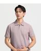 Langdeng Men's Summer Skin Friendly Quick Drying Waffle Polo Shirt