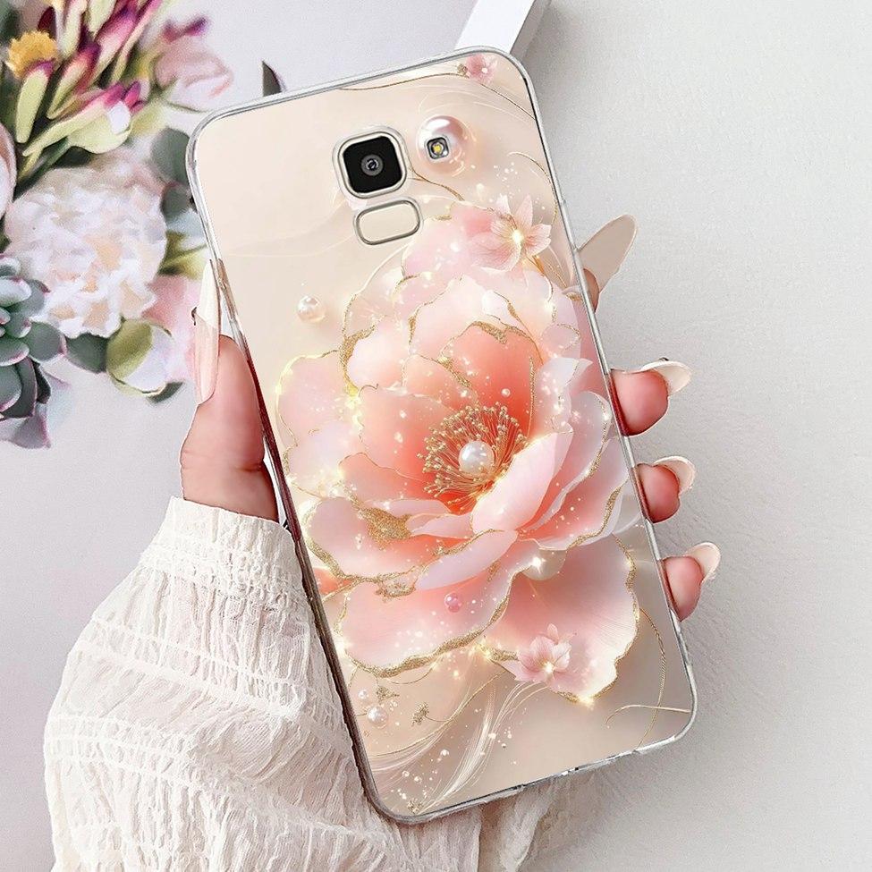 Clear For Samsung J6 2018 Case SM-J600F Cute Fashion Funny Painted Back Cover For Samsung Galaxy J6 2018 Phone Case J600G J600FN