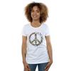 Woodstock Womens/Ladies Floral Peace Cotton T-Shirt
