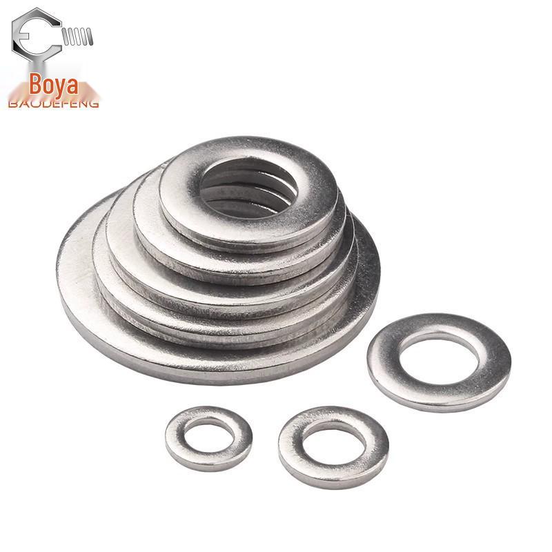 304 Stainless Steel Flat and Thick Round Washers - M1.6, M3, M4, M5, M8, M36