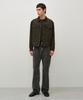 INSILENCE Four Suede Trucker Jacket Olive Brown