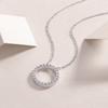 Vinregem 925 Sterling Silver VVS1 3EX D Color Round Cut Real Moissanite Diamond Gemstone Fashion Pendant Necklace Fine Jewelry GRA