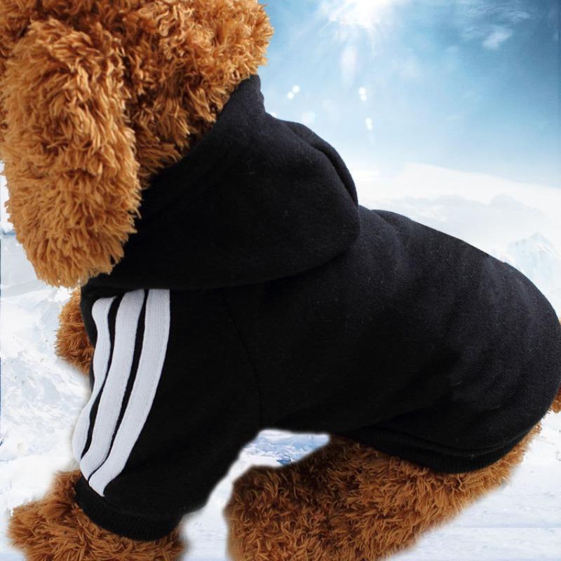 

Pet clothes hoodies sports cat supplies autumn and winter dog supplies for big and small dogs XXL чёрный