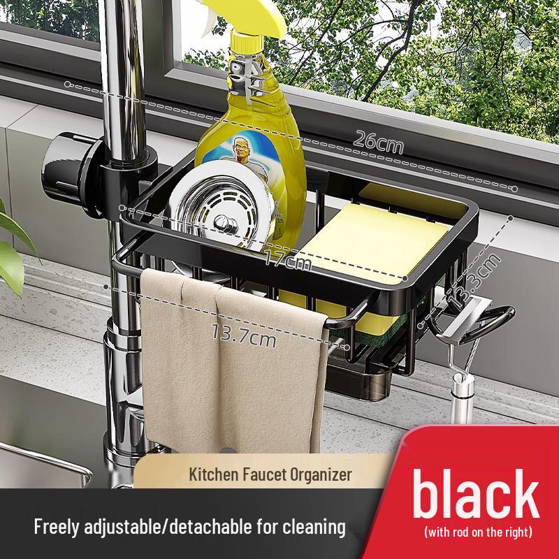 Multifunctional Kitchen Sink Organizer: Dishwashing & Vegetable Washing Basket with Storage Rack