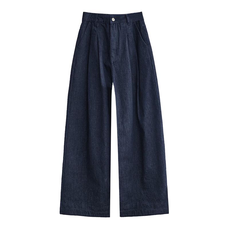 FAESSLIN Tall Women s High-Waist Loose Wide-Leg Jeans M (Height 160-166cm)