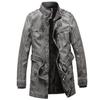 Chaqueta de Hombre Biker Chaqueta de Cuero PU para Hombre a la Moda