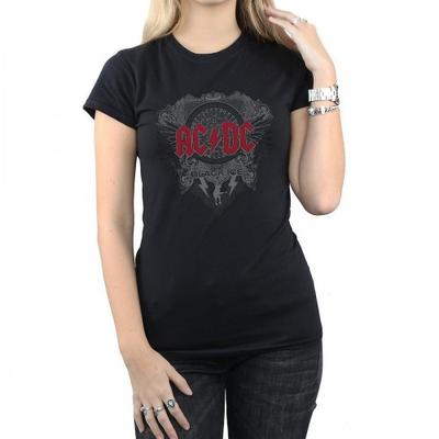 Camiseta feminina/senhora preta de algodão gelo