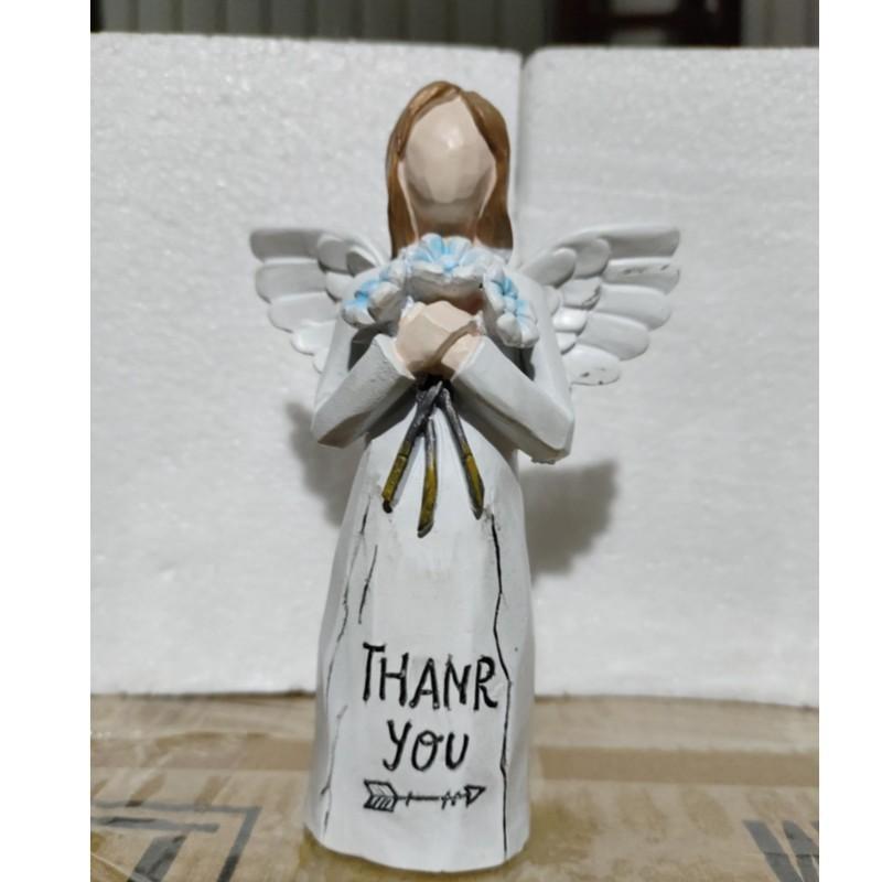 Easter Rabbit Resin Craft With Angel And Sunflower For Gift And Home Decor