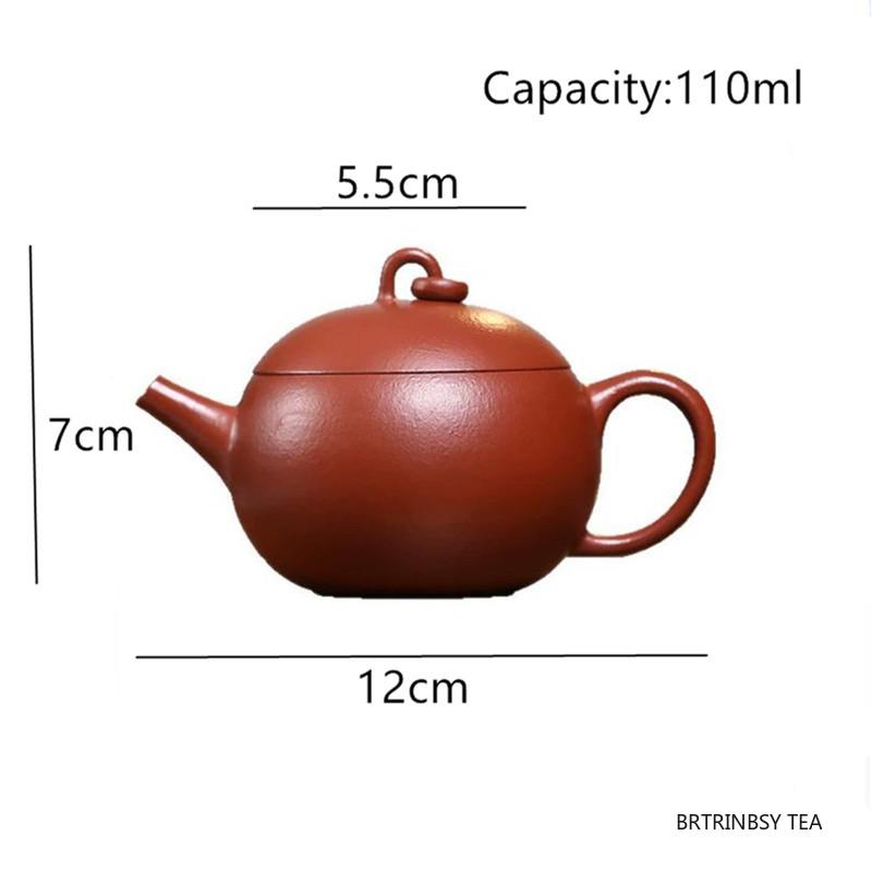 Chinesische Tradition Yixing Lila Ton Teekanne Rohmaterial Zhu Ton Schönheits-Teekanne Haushalt Handgefertigt Zisha Kessel Teegeschirr 110ml